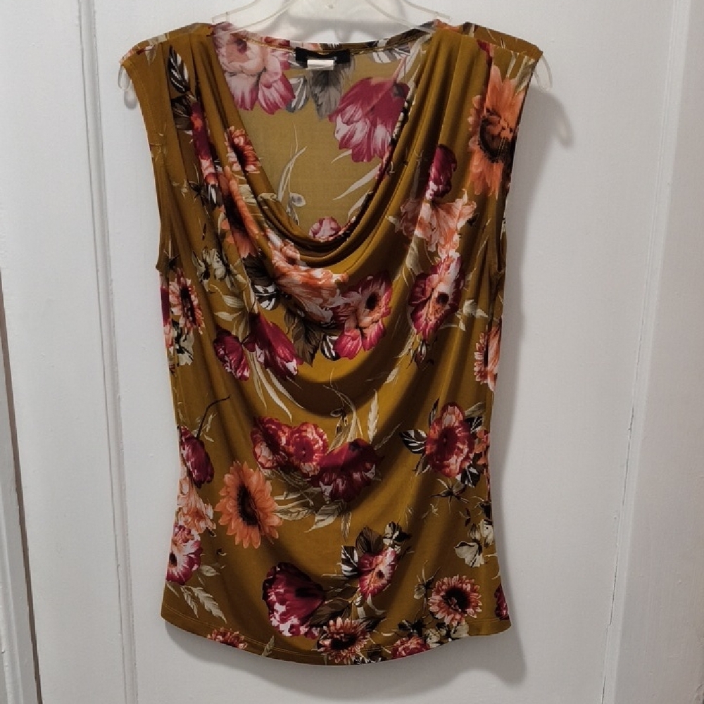 Floral Cowl Neck Top